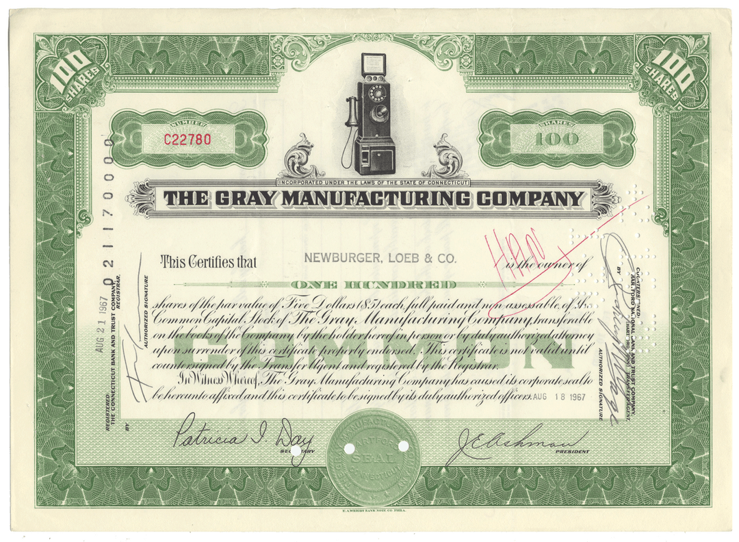 Gray Manufacturing Company, Telephones (LOT OF 7 PIECES)