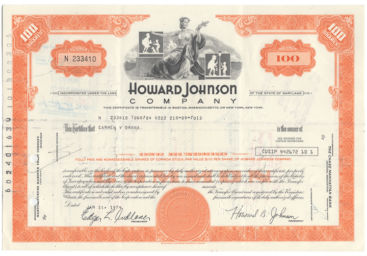 Howard Johnson Company (LOT OF 27 PIECES)