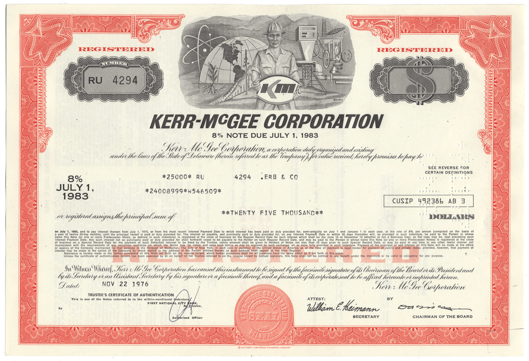Kerr-McGee Corporation Bond Certificate