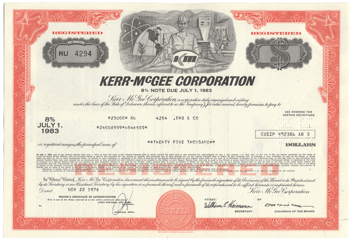 Kerr-McGee Corporation Bond Certificate