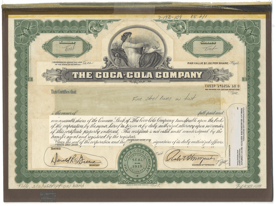 Very Rare Working Proof from the COCA-COLA Company