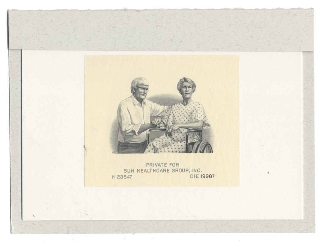 Working Proof from the Sun Healthcare Group for one of the company's Common Stock certificates