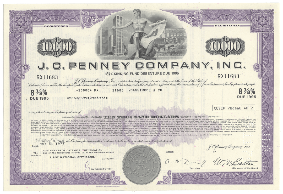 J. C. Penney Company, Inc. Bond Certificate