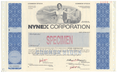 NYNEX Corporation Stock Certificate