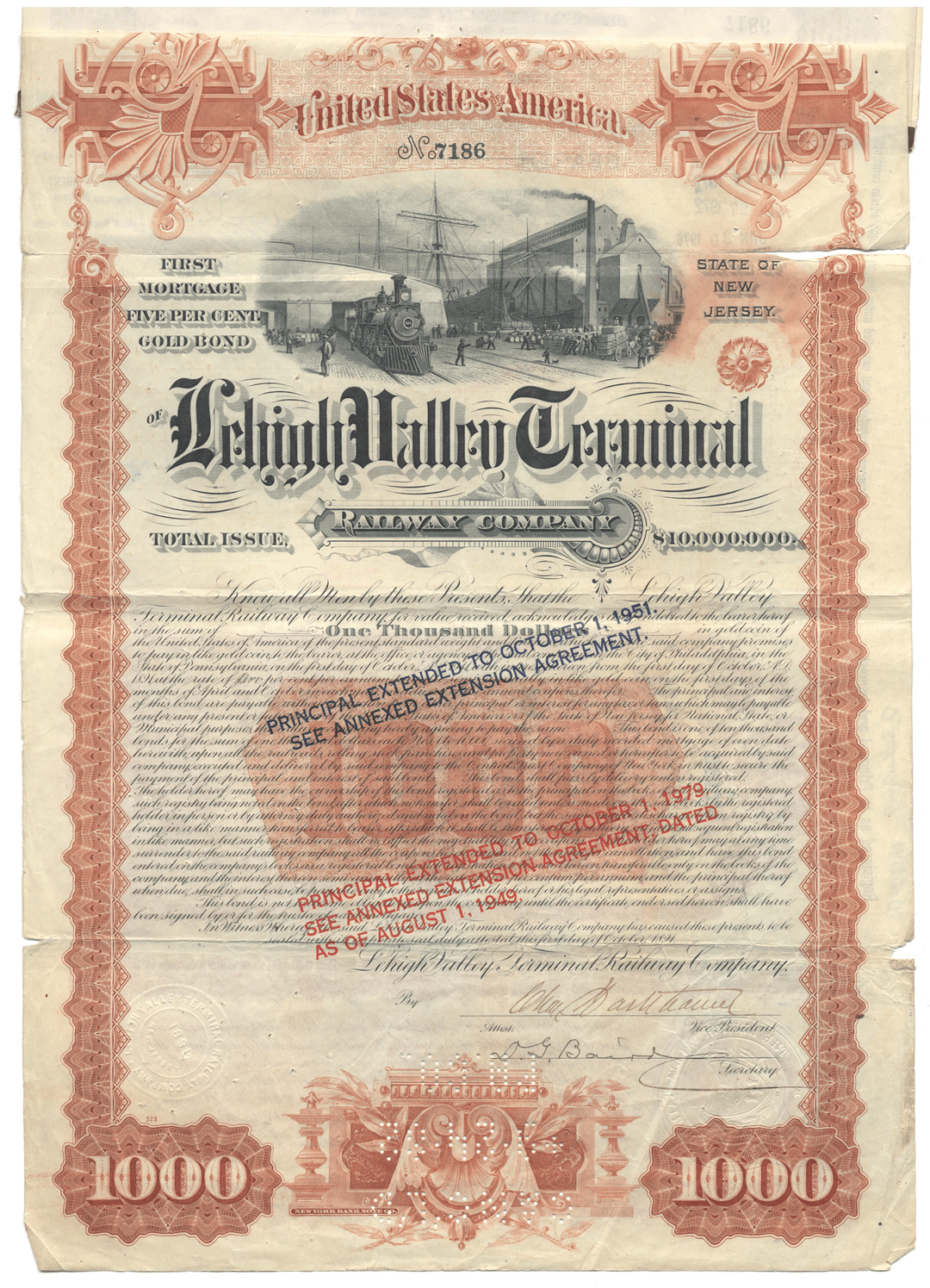 Lehigh Valley Terminal Railway Company (LOT OF 3 PIECES)