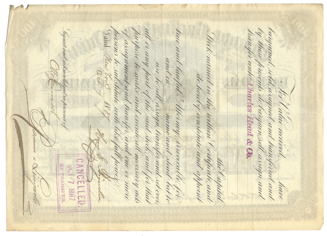 Chicago, Burlington and Quincy Railroad Company Stock Certificate