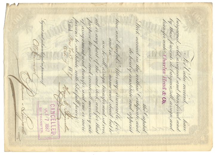 Chicago, Burlington and Quincy Railroad Company Stock Certificate