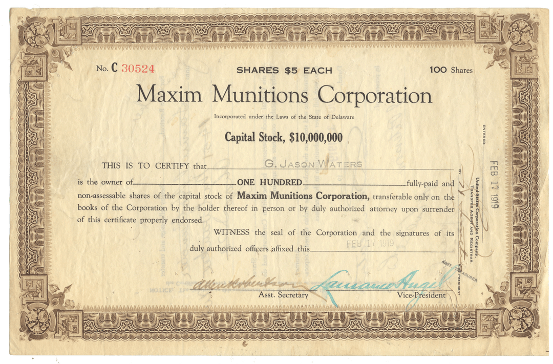 Maxim Munitions Corporation (LOT OF 3 PIECES)