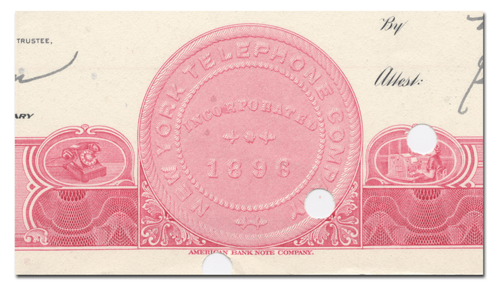 New York Telephone Company Bond Certificate