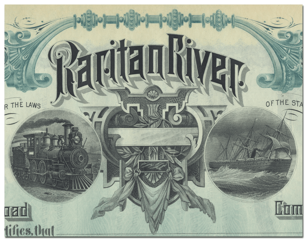 Raritan River Railroad Company Stock Certificate