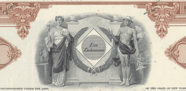 Erie-Lackawanna Railroad Company Stock Certificate