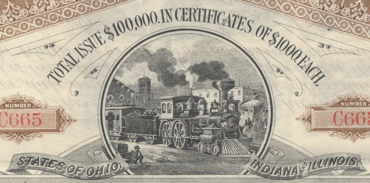 Ohio and Mississippi Railway Company Bond Certificate