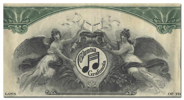 Columbia Graphophone Manufacturing Company Stock Certificate