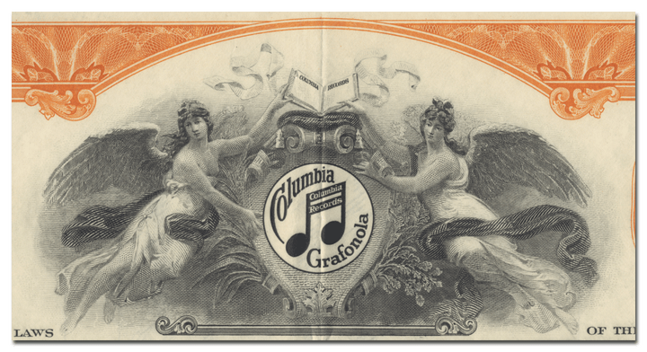 Columbia Graphophone Manufacturing Company Stock Certificate