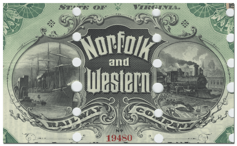 Norfolk and Western Railway Company Bond Certificate