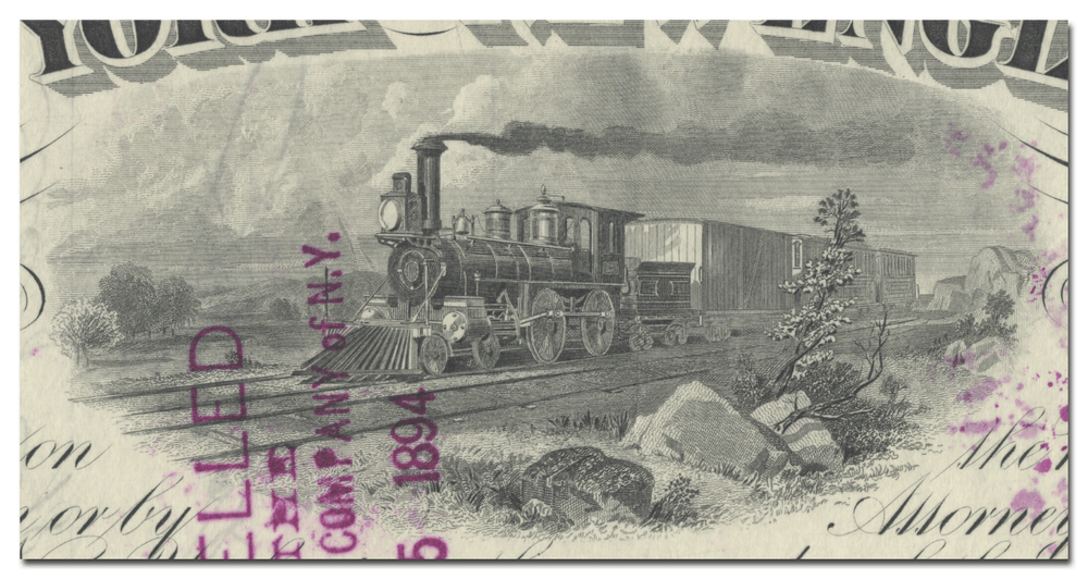 New York and New England Railroad Company Stock Certificate