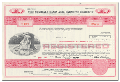 Newhall Land and Farming Company Bond Certificate