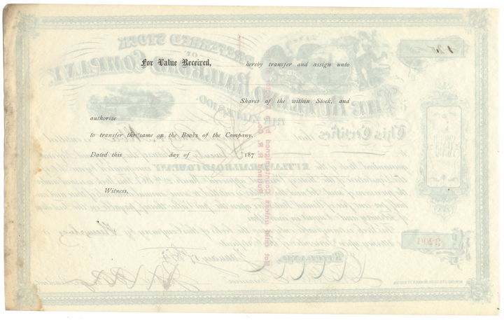 Rutland Railroad Company Stock Certificate