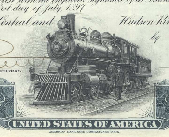 New York Central and Hudson River Railroad Company Bond Certificate