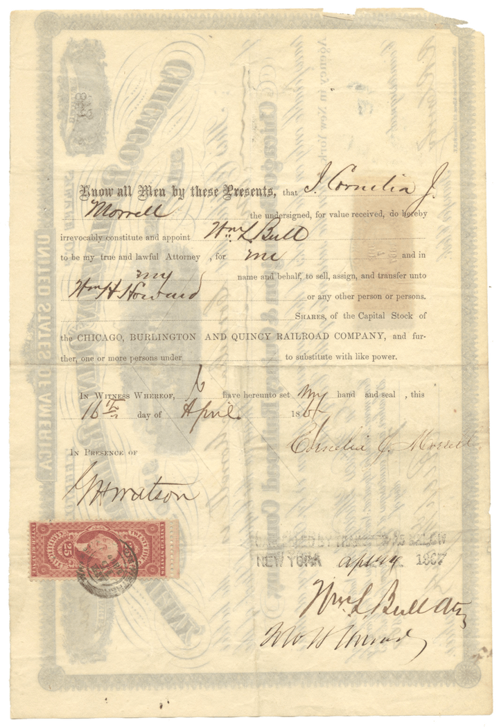 Chicago, Burlington and Quincy Railroad Company Stock Certificate