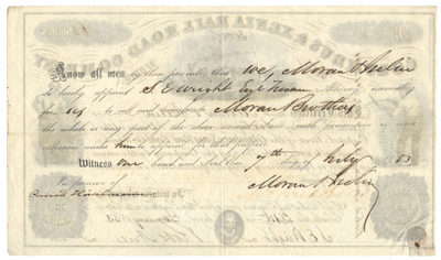 Columbus & Xenia Rail Road Company Stock Certificate