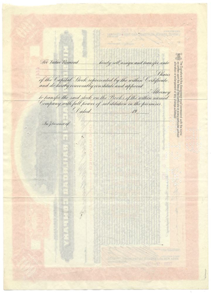 Missouri Pacific Railroad Company Stock Certificate