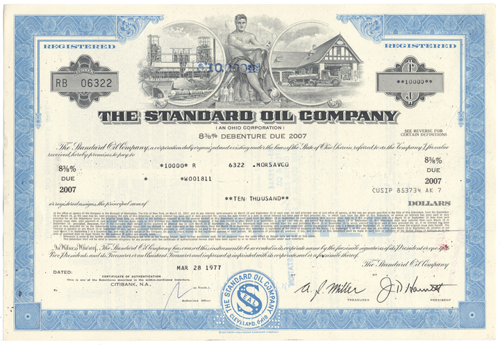 Standard Oil Company Bond Certificate