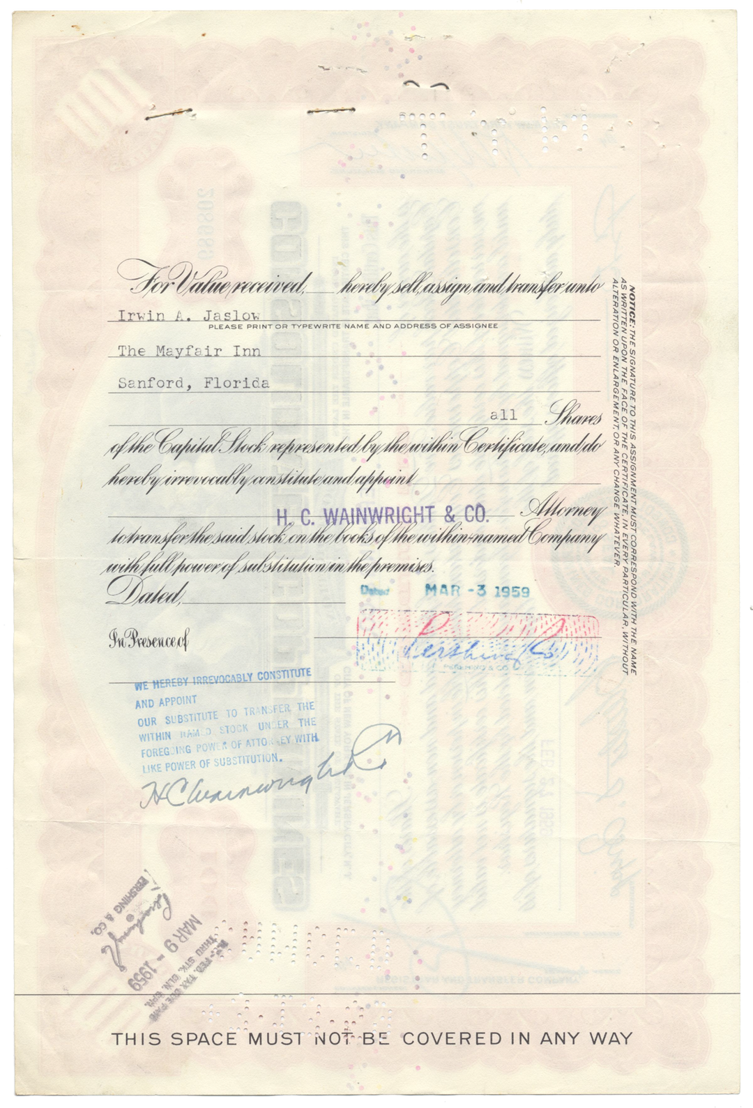 Consolidated Coppermines Corporation Stock Certificate