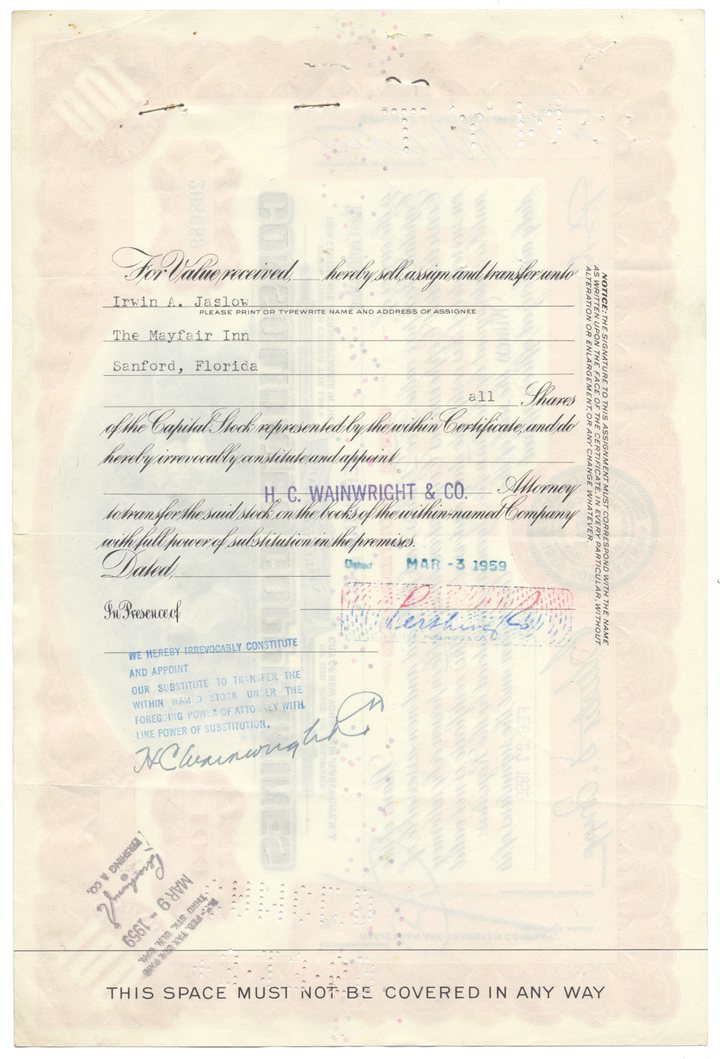 Consolidated Coppermines Corporation Stock Certificate