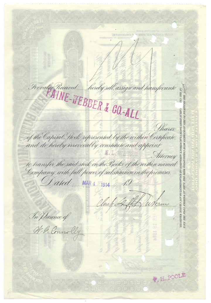 North Butte Mining Company Stock Certificate