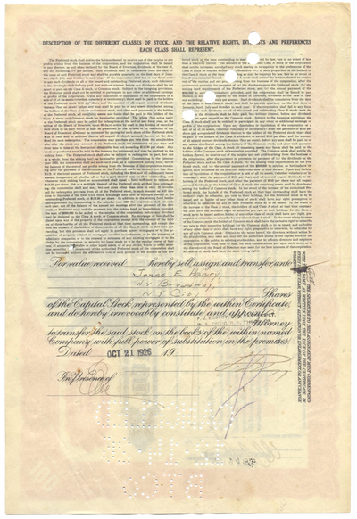 Montgomery Ward & Co., Incorporated Stock Certificate
