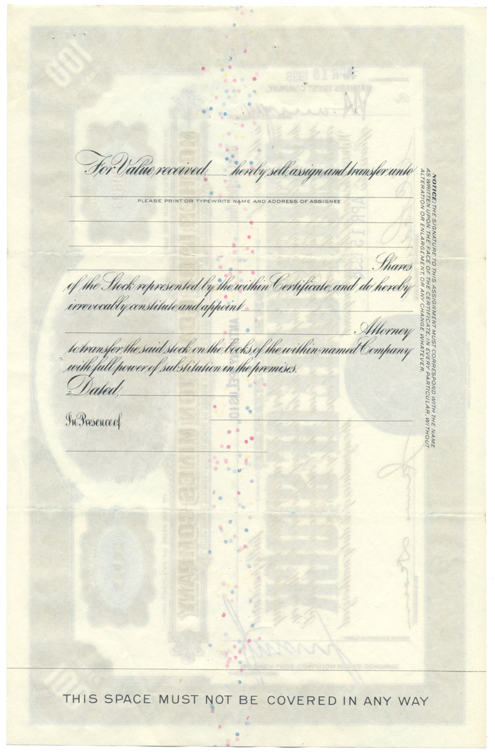 Mother Lode Coalition Mines Company Stock Certificate