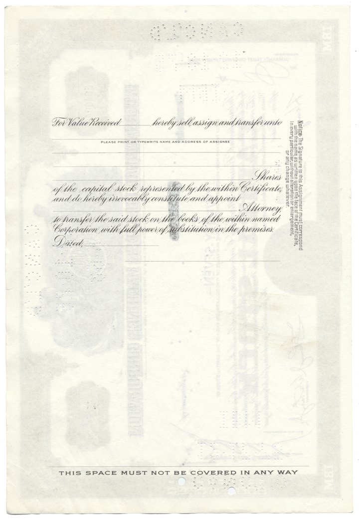 International Business Machines Corporation Stock Certificate