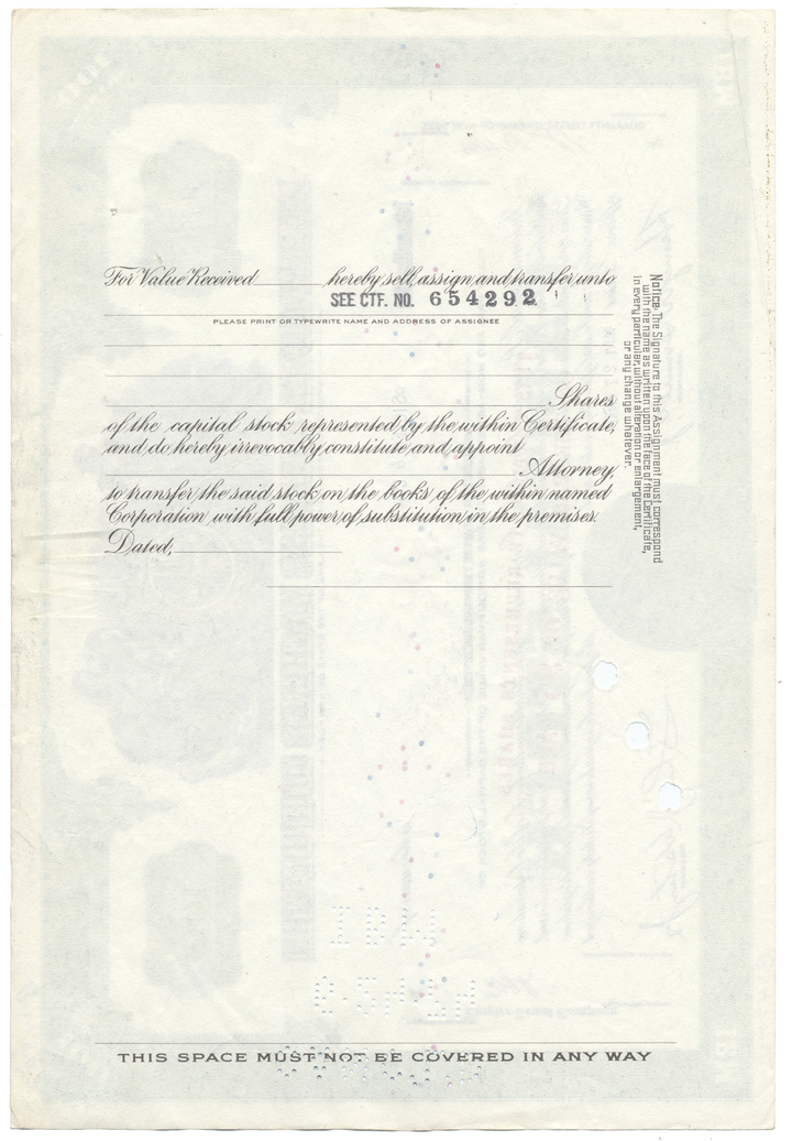 International Business Machines Corporation Stock Certificate