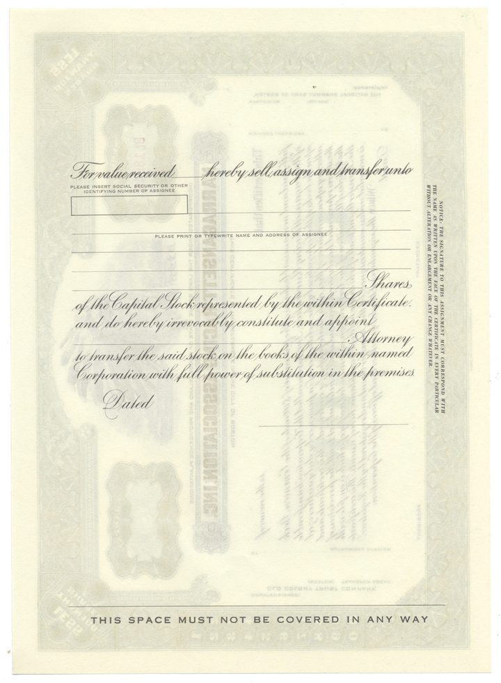 Narragansett Racing Association, Inc. Stock Certificate