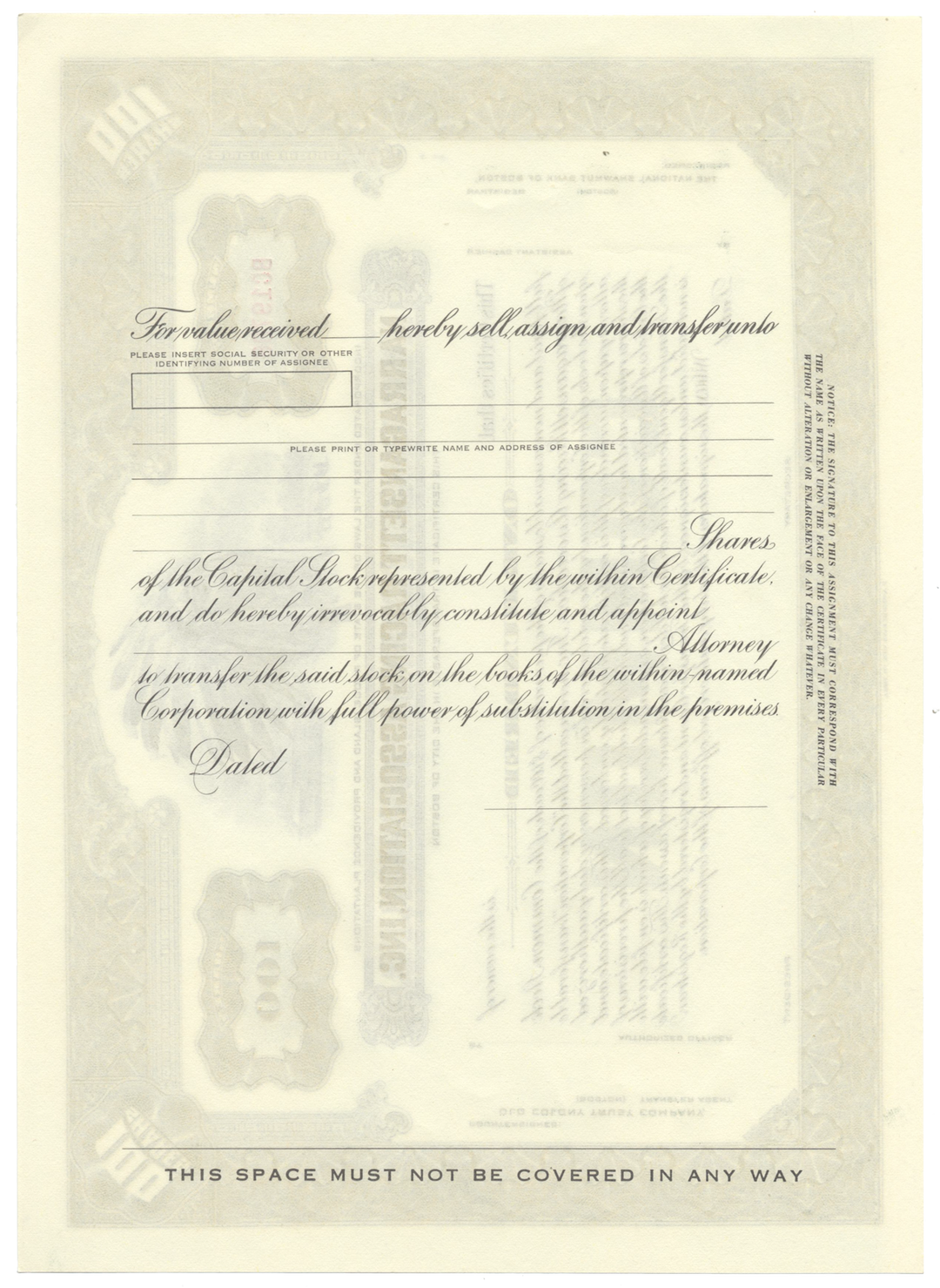 Narragansett Racing Association, Inc. Stock Certificate