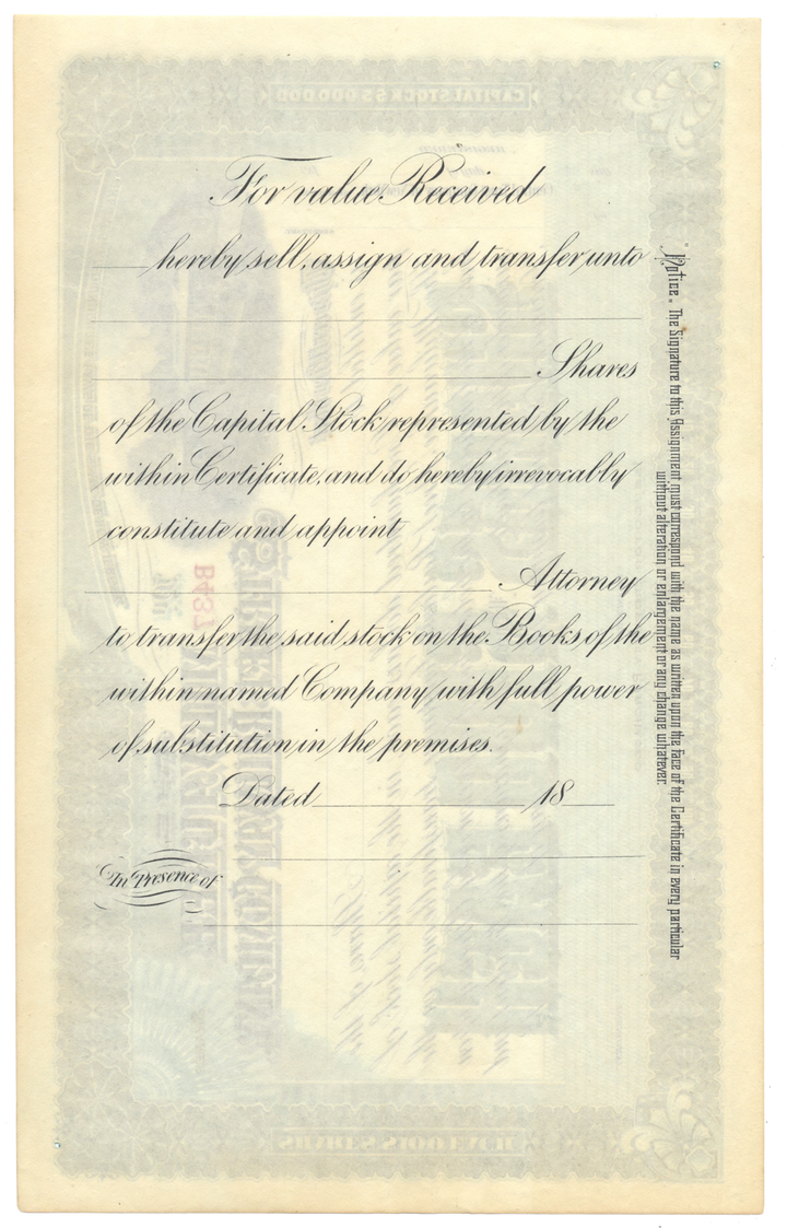 Milwaukee Street Railway Company Stock Certificate