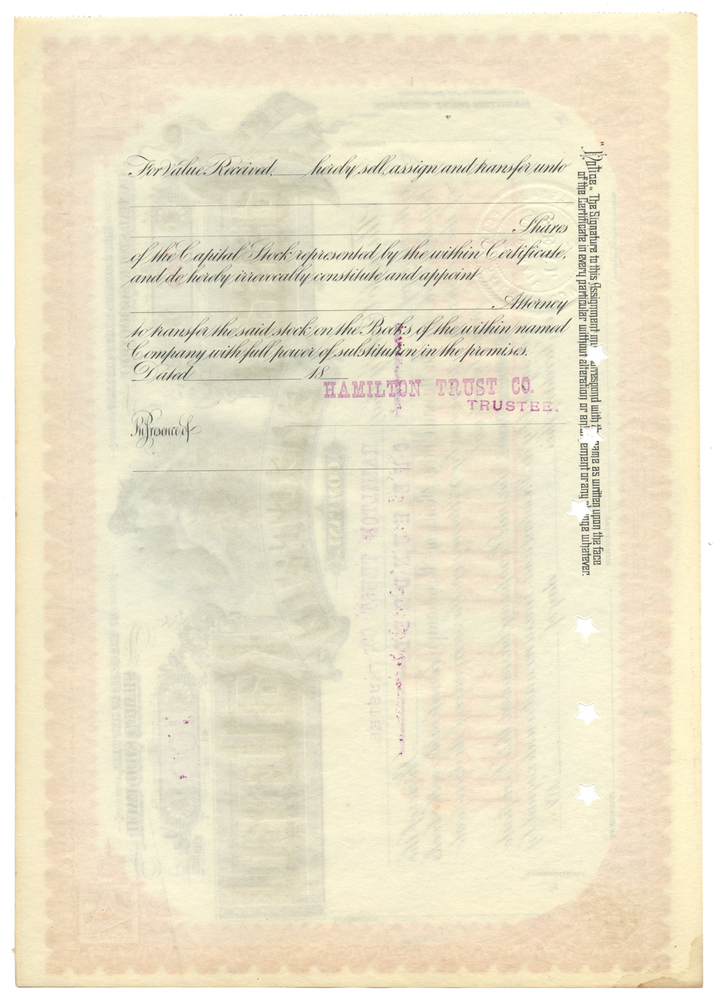 Nassau Electric Railroad Company Stock Certificate