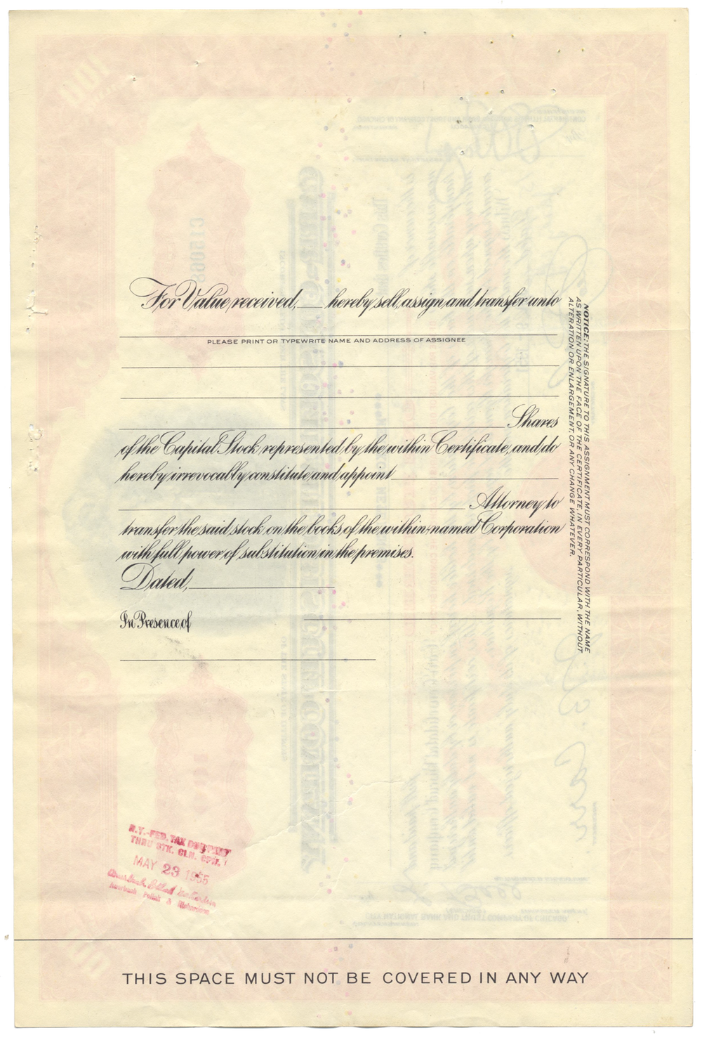 Carr-Consolidated Biscuit Company Stock Certificate