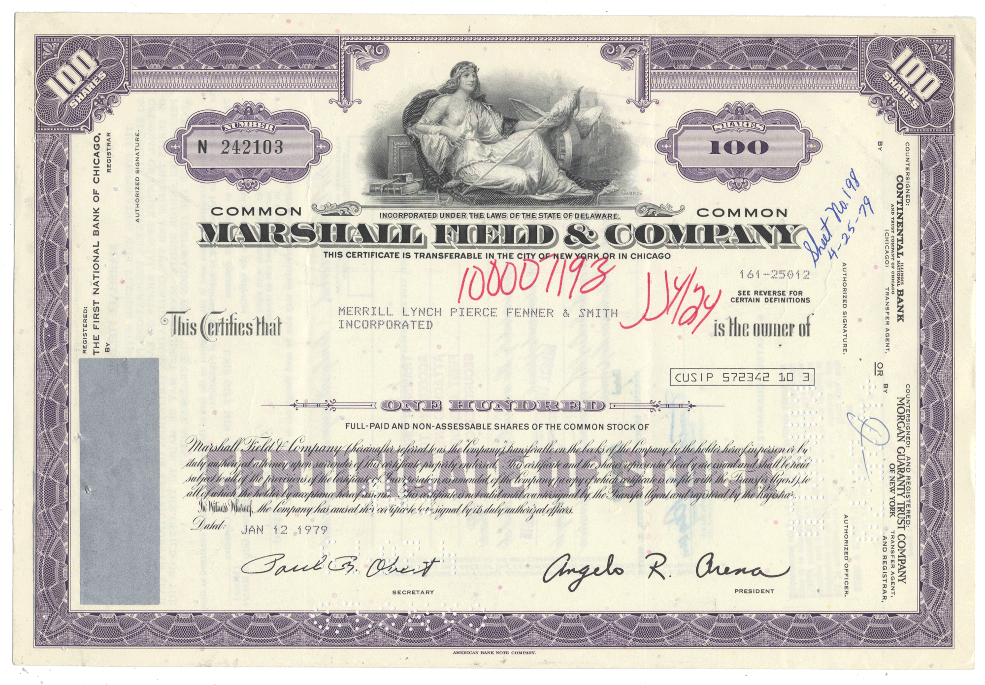 Marshall Field & Company (LOT OF 3 PIECES)