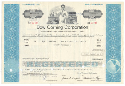 Dow Corning Corporation Bond Certificate