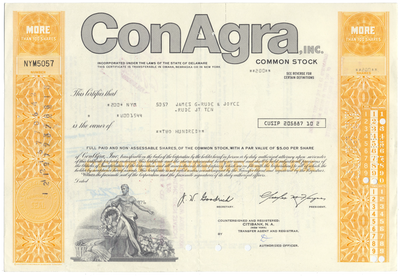ConAgra, Inc. Stock Certificate