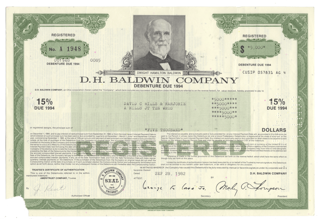 D. H. Baldwin Company (LOT OF 98 PIECES, Wallpaper Lot)