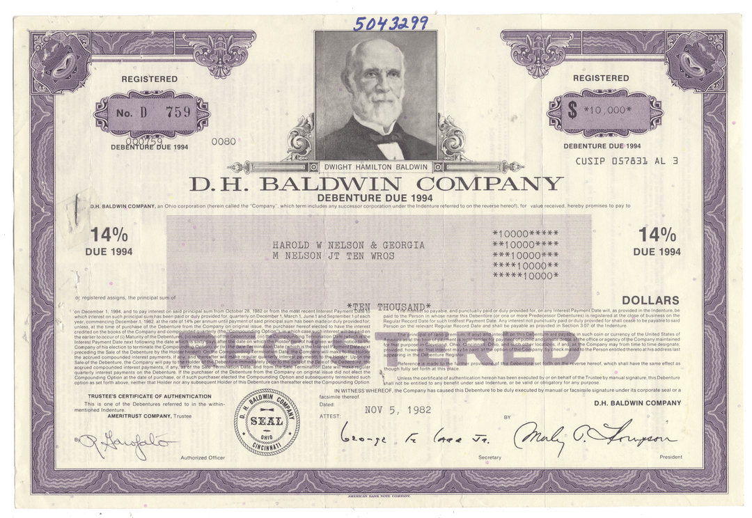 D. H. Baldwin Company (LOT OF 98 PIECES, Wallpaper Lot)