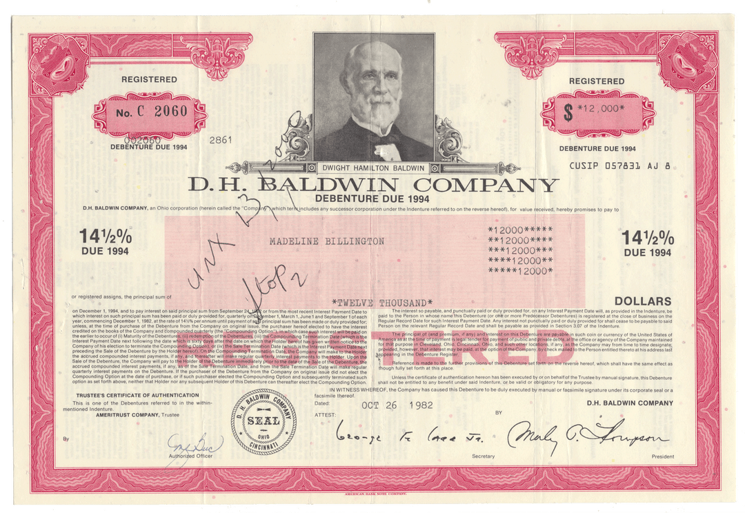 D. H. Baldwin Company (LOT OF 98 PIECES, Wallpaper Lot)