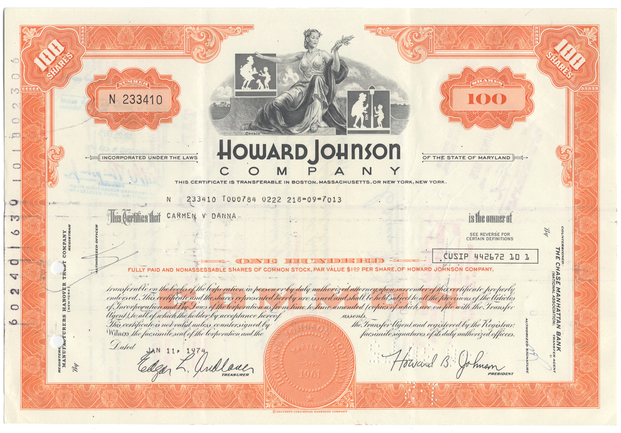 Howard Johnson Company (LOT OF 11 PIECES)