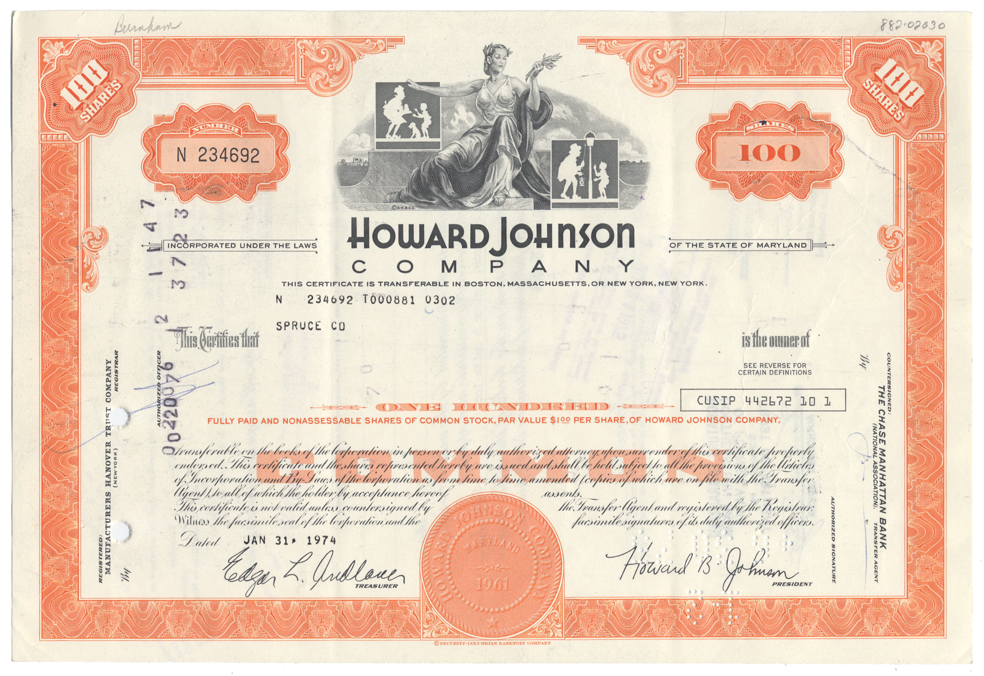Howard Johnson Company (LOT OF 11 PIECES)