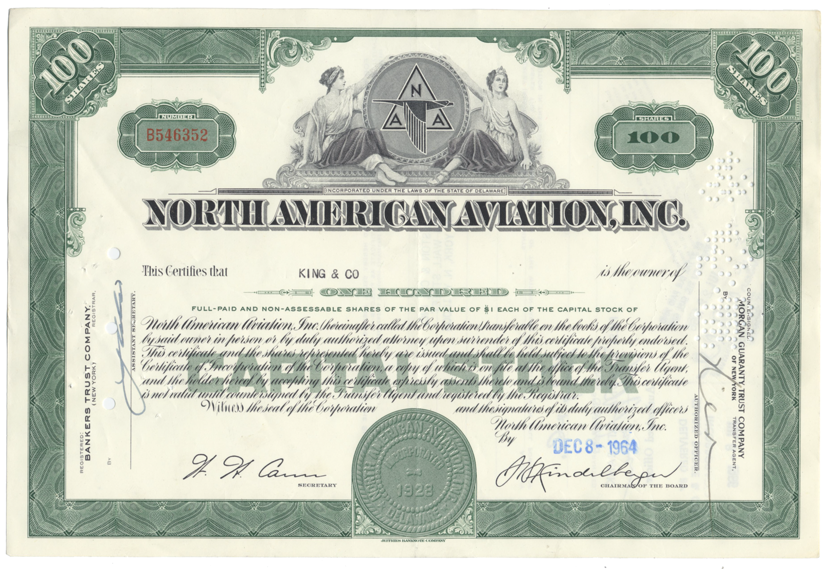 North American Aviation, Inc. (LOT OF 8 PIECES)