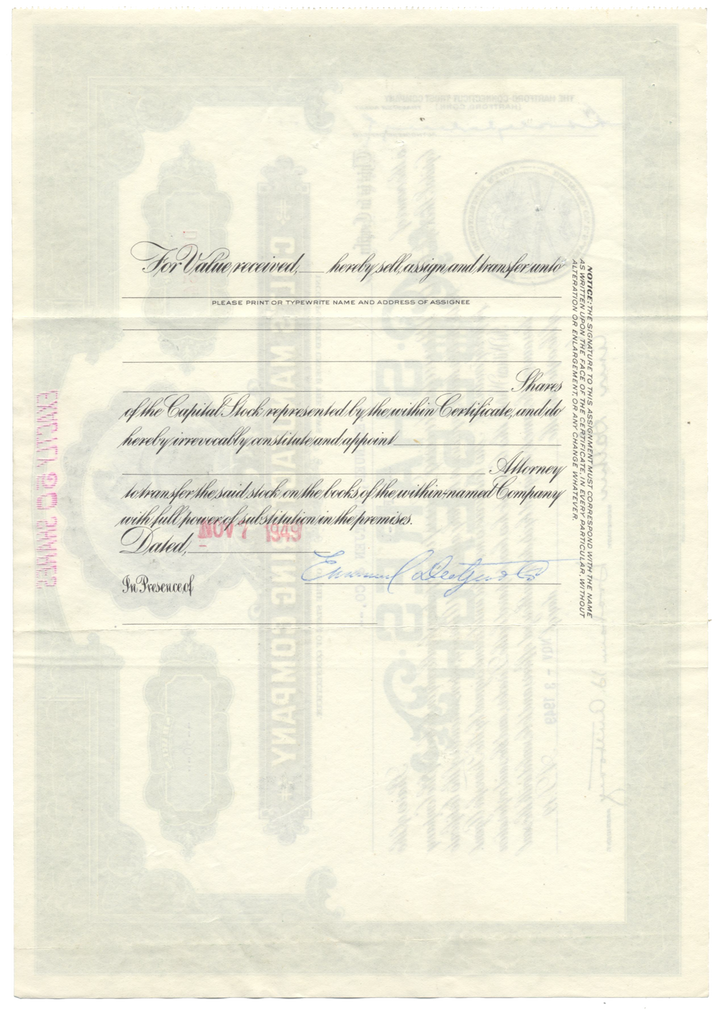 Colt's Manufacturing Company Stock Certificate