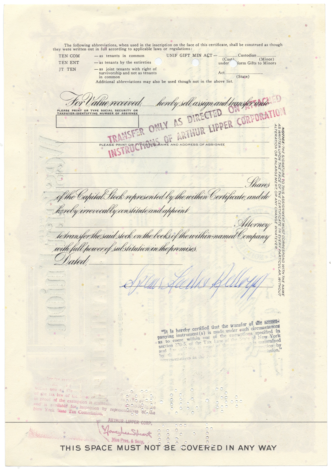 Western Union Telegraph Company Stock Certificate